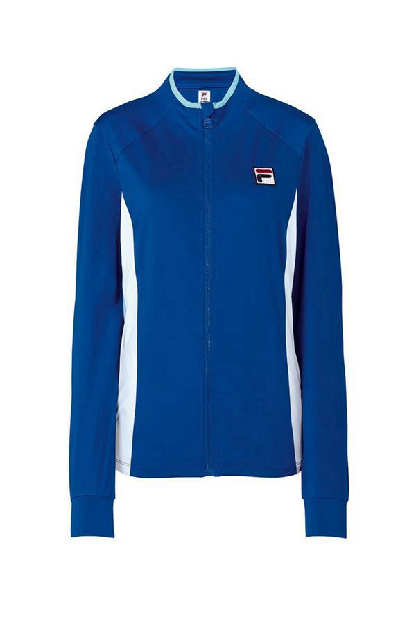 Fila Acqua Sole 1/2 Zip Women's Jackets - Blue/Blue/White,NZ 290-74059